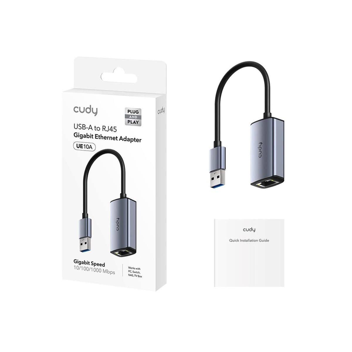 Adapter USB-A do Ethernet CUDY UE10A 10/100/1000 Mbps