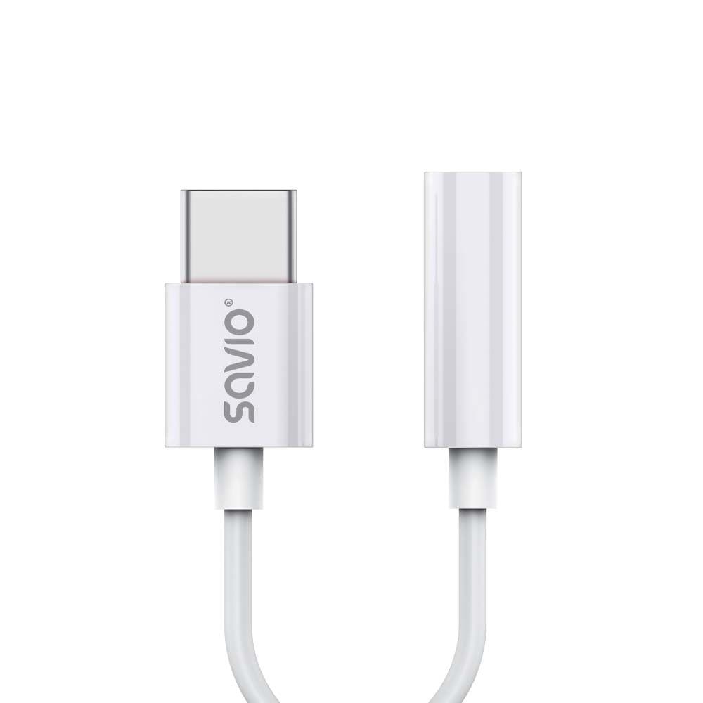 Adapter USB-C na Mini Jack 3,5 mm Savio AK-51
