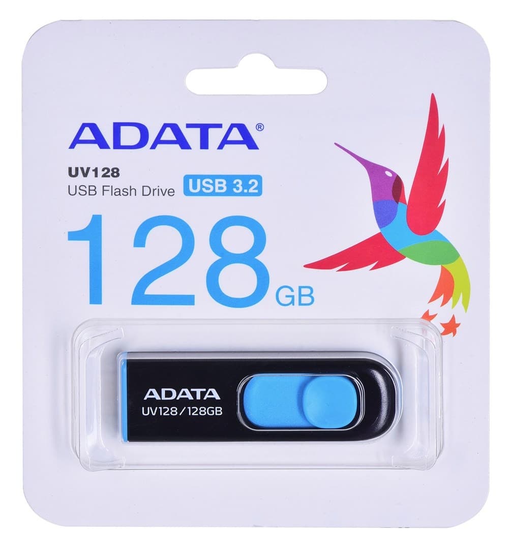 ADATA UV128 Pamięć USB 3.0 128GB Czarno-Niebieska