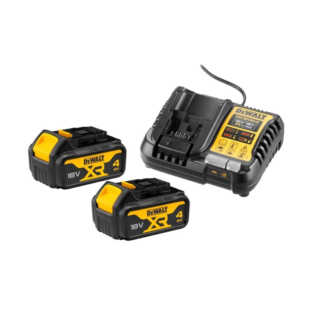 Ładowarka DEWALT DCB1104 z 2 akumulatorami 4.0Ah DCB1104M2