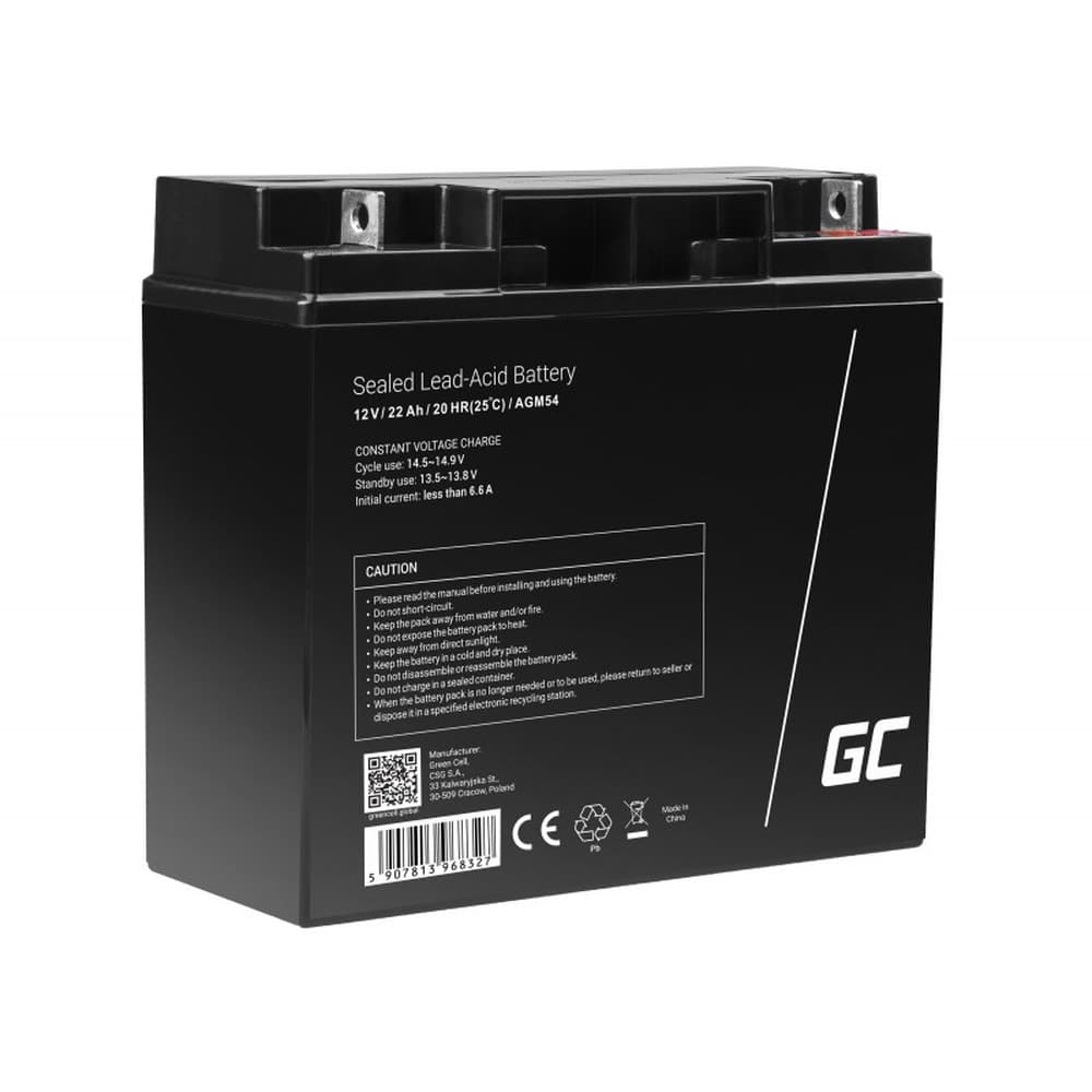 Akumulator żelowy/AGM Green Cell AGM54 12V 22Ah