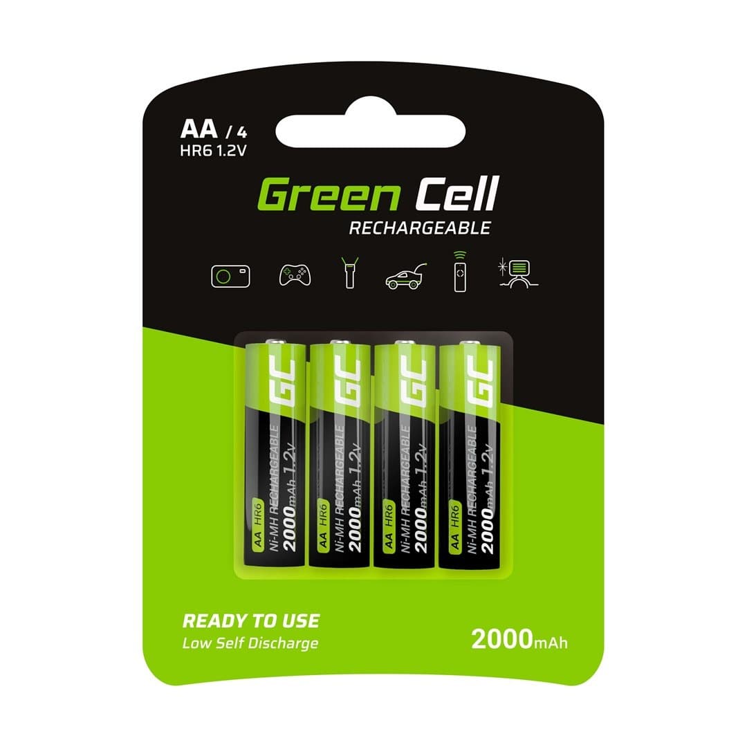 Green Cell Akumulatorki AA R6 2000mAh 4 sztuki