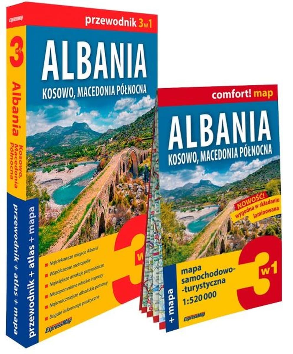 Albania 3w1: przewodnik, atlas i mapa - Izabela Nowek