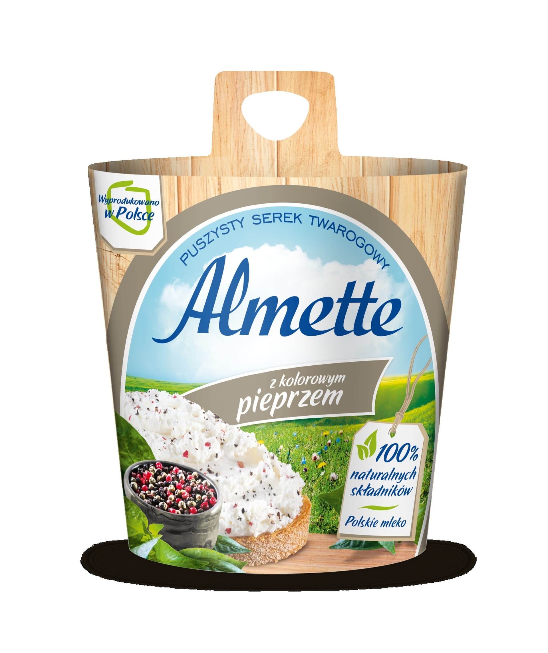 Almette Puszysty serek twarogowy z kolorowym pieprzem 150 g
