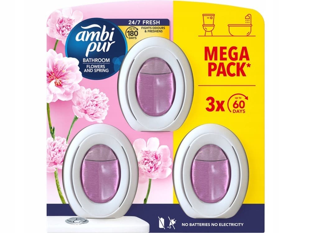 Ambi Pur Łazienka Morning Dew Odświeżacz powietrza 3 x 8 ml