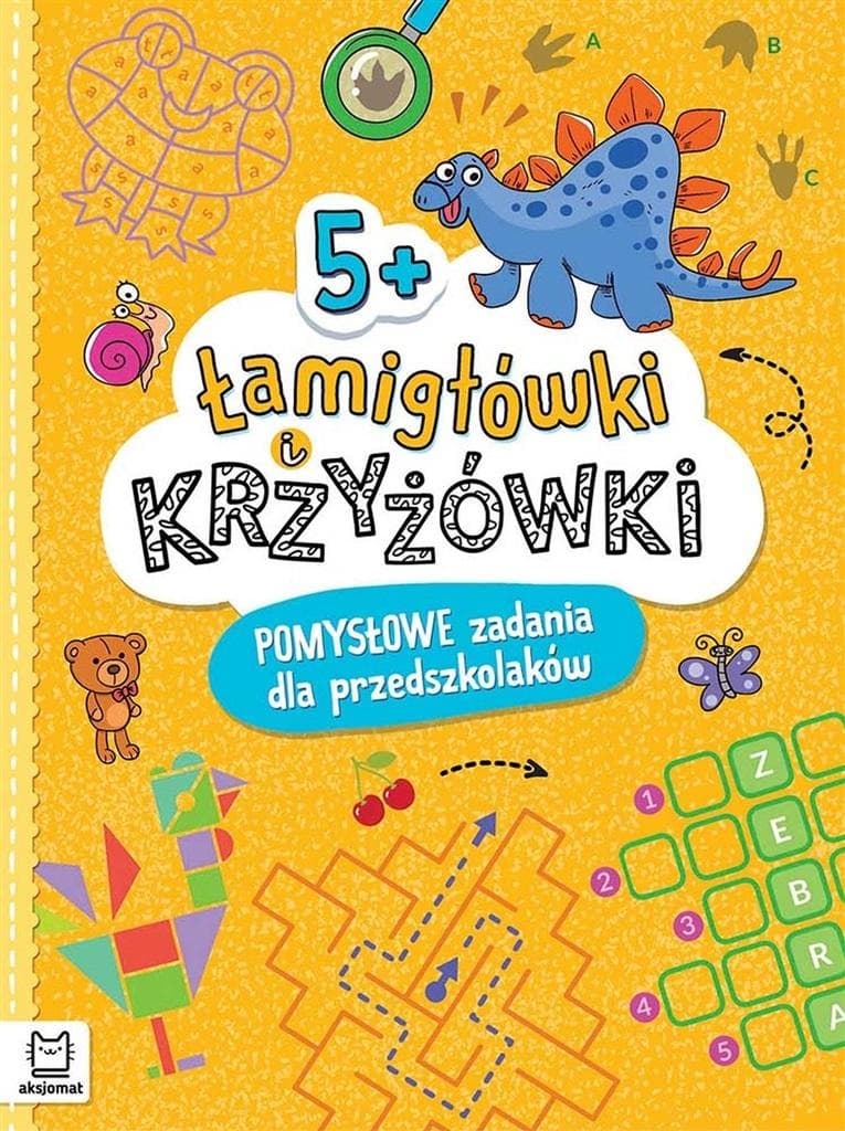 Łamigłówki i krzyżówki pomysłowe zadania dla przedszkolaków 5+
