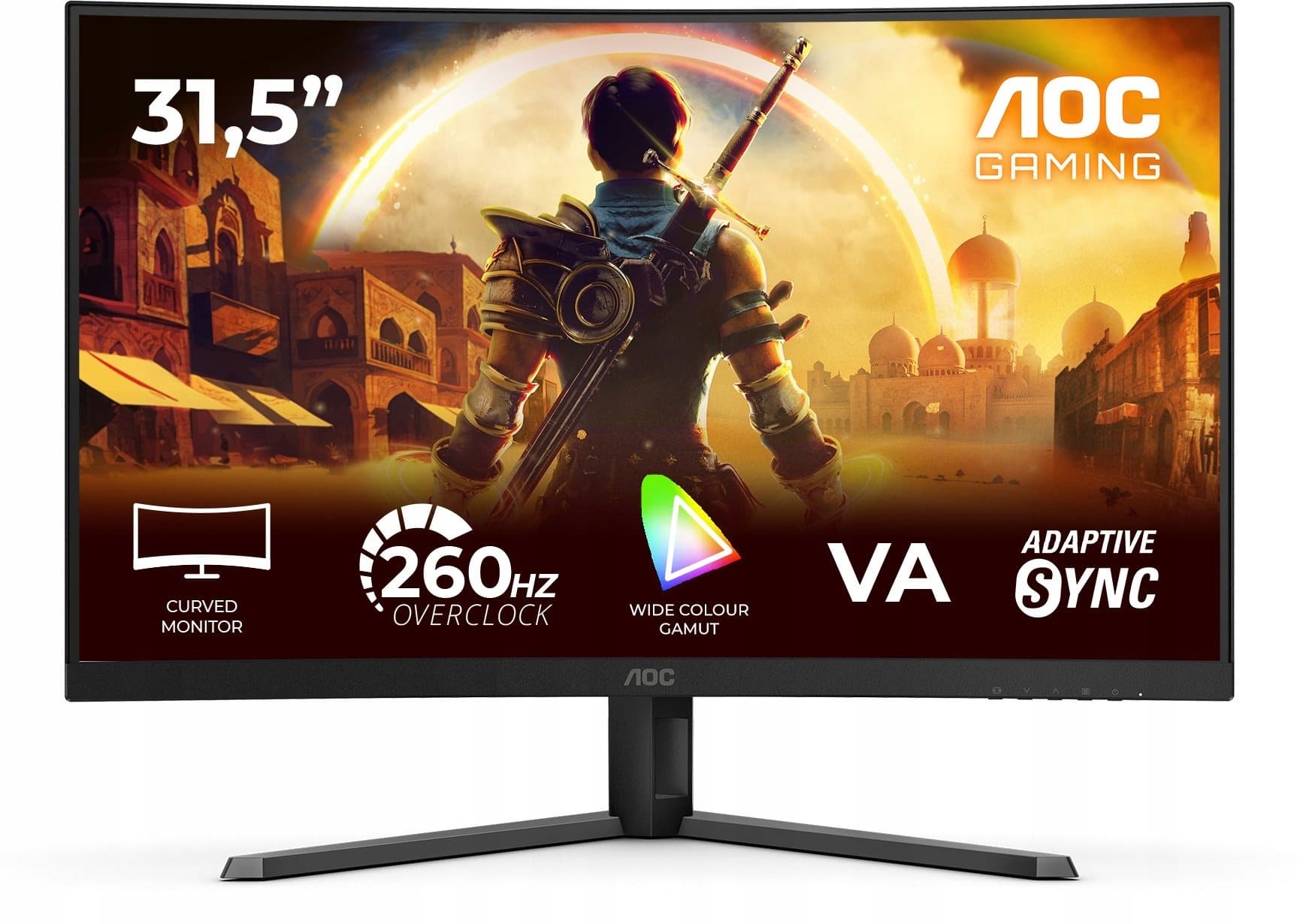 AOC C32G42ZE - Monitor 31.5" VA FHD 260Hz 4ms, Czarny