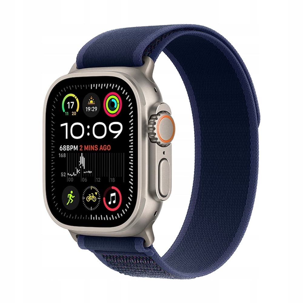 Apple Watch Ultra 3 (2025) 5G 49mm Natural Titanium Case Ocean Band - Anchor Blue