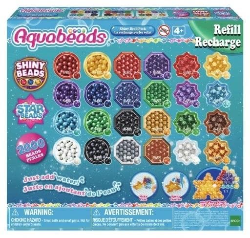 Aquabeads błyszczące koraliki zestaw uzupełniający 2000 sztuk