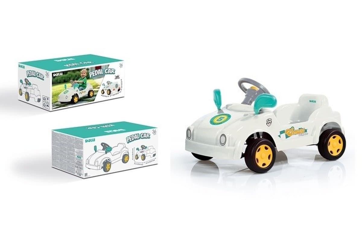 Auto na pedały dla dzieci białe w kartonie model 2684