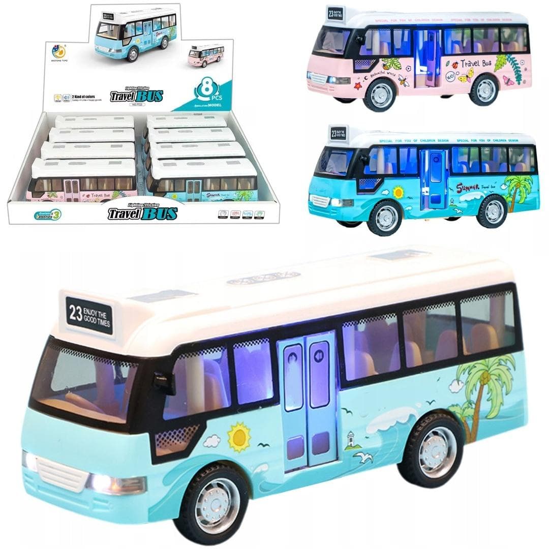 Autobus turystyczny Travel Bus ze światłem i dźwiękiem 15 cm