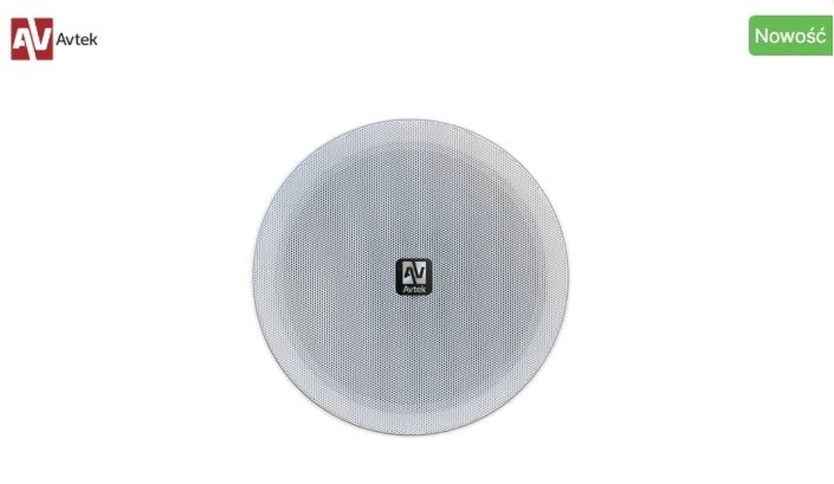AVTEK Głośnik Sufitowy CS 606, 10W, 8 Ohm, Biało-Szary