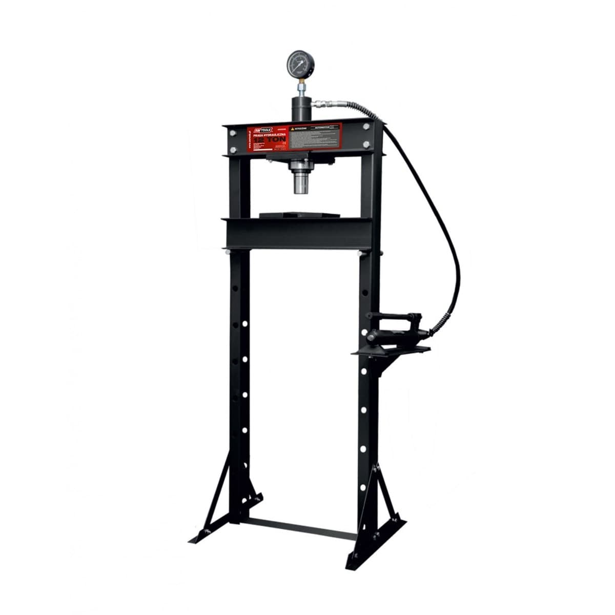 AWTOOLS PRASA HYDRAULICZNA Z MANOMETREM 12T 0-910mm