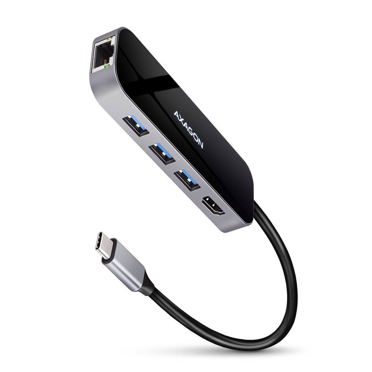Axagon HMC-6GL Stacja dokująca USB 3.2 Gen 1 Type-C Czarny, Szary