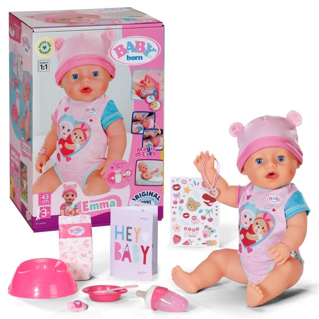 Lalka Baby Born Emma z 10 Akcesoriami 43 cm
