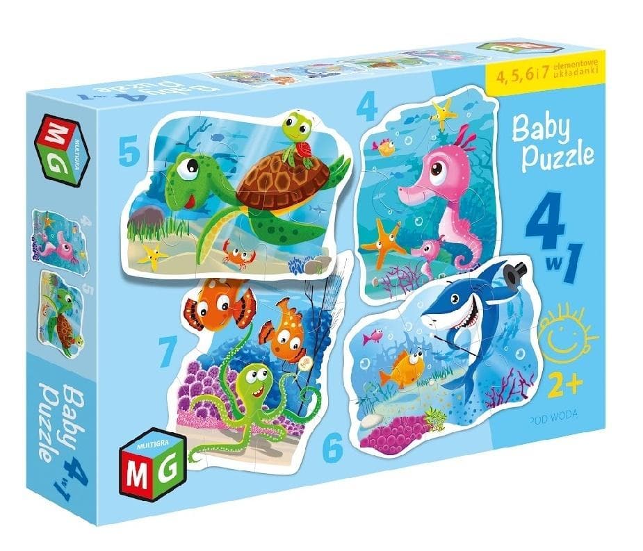 Puzzle dla Dzieci 4w1 Pod Wodą