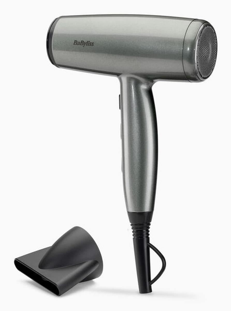 BaByliss D581E Suszarka do włosów 2100W Czarno-Srebrna z jonizacją i koncentratorem