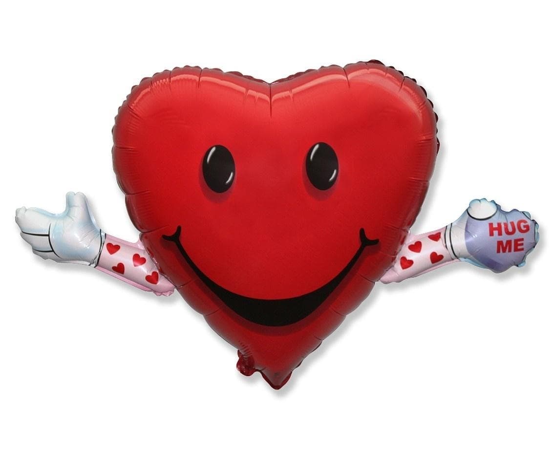 Balon foliowy Serce Love & Hug 61 cm czerwony