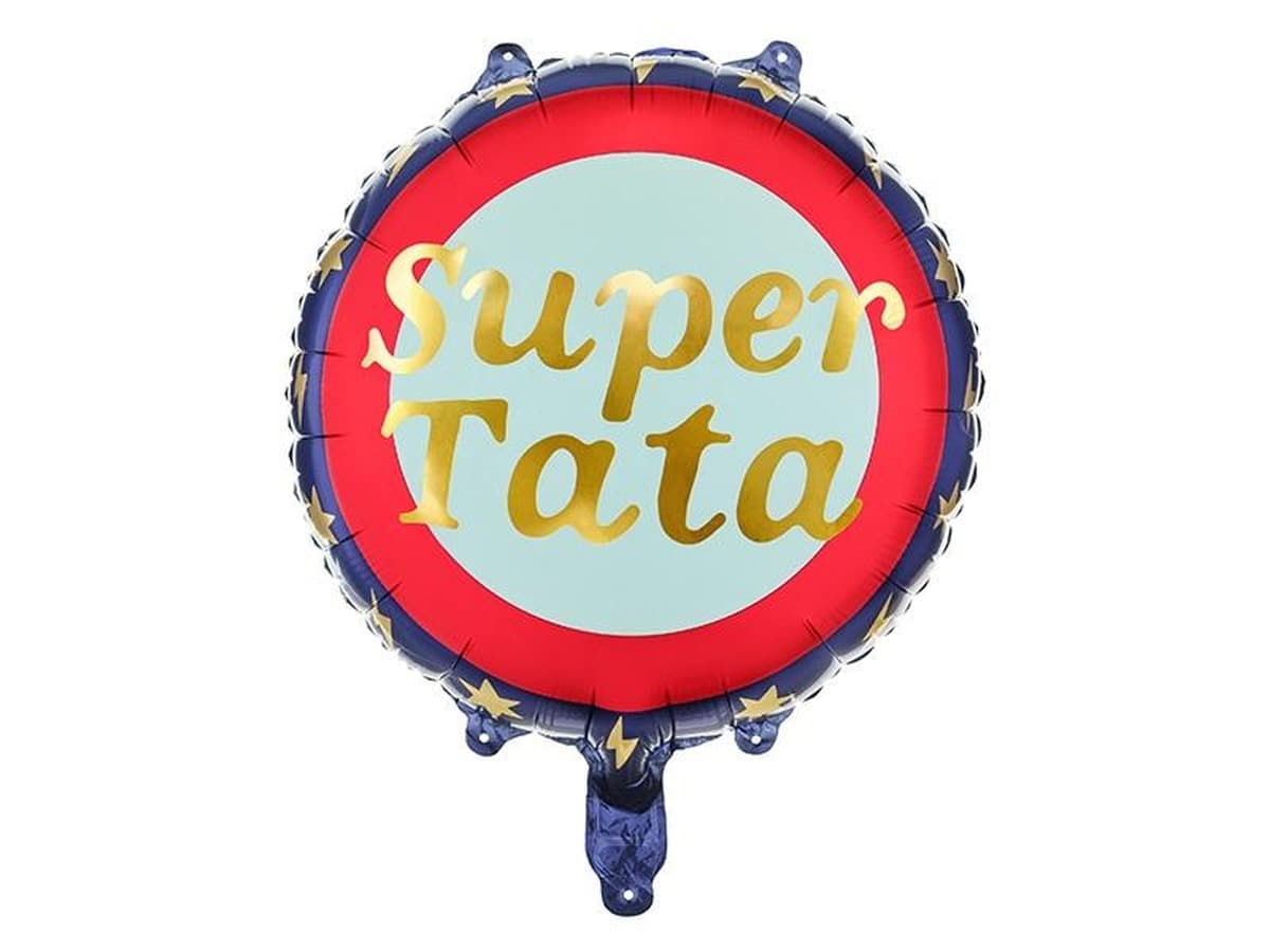 Balon foliowy Super Tata mix kolorów 45 cm PartyDeco