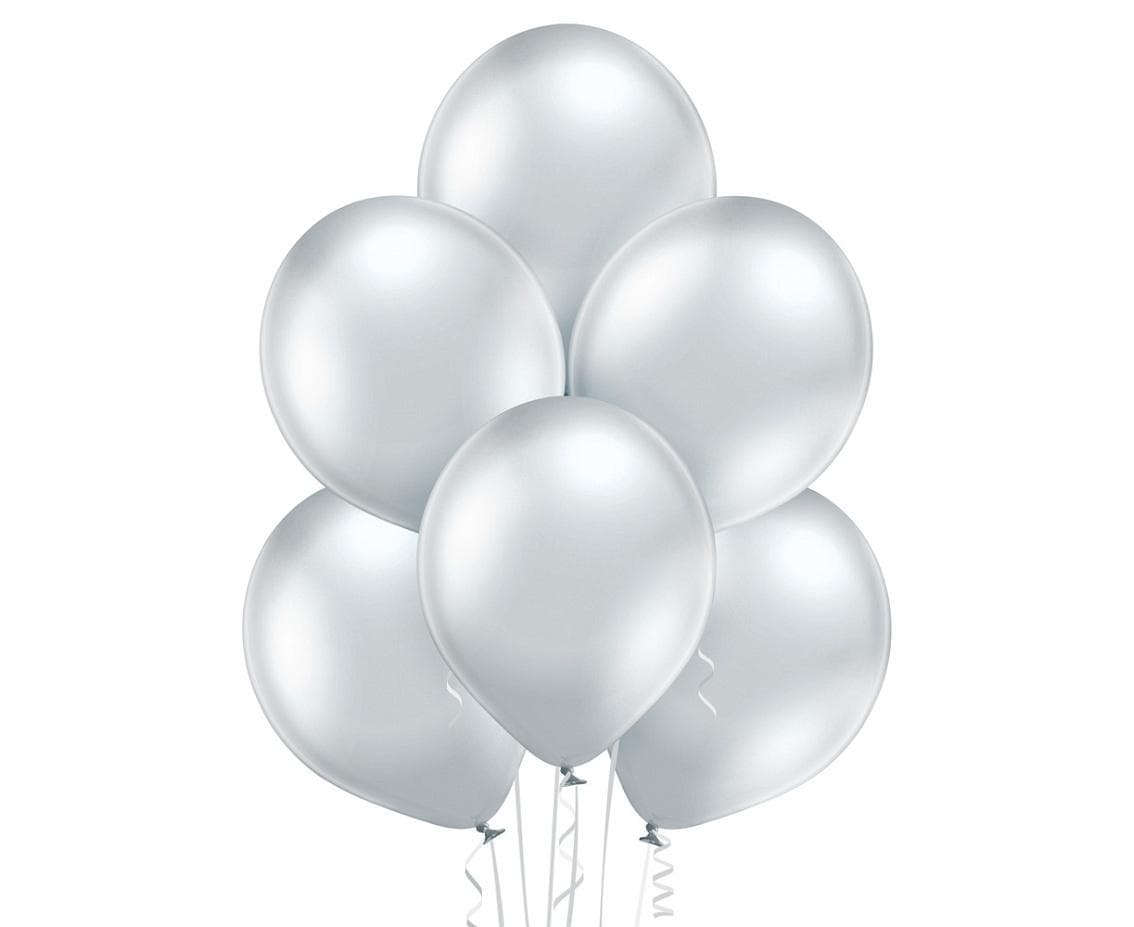 Balony Belbal Glossy Silver chromowane 12 cali 50 sztuk