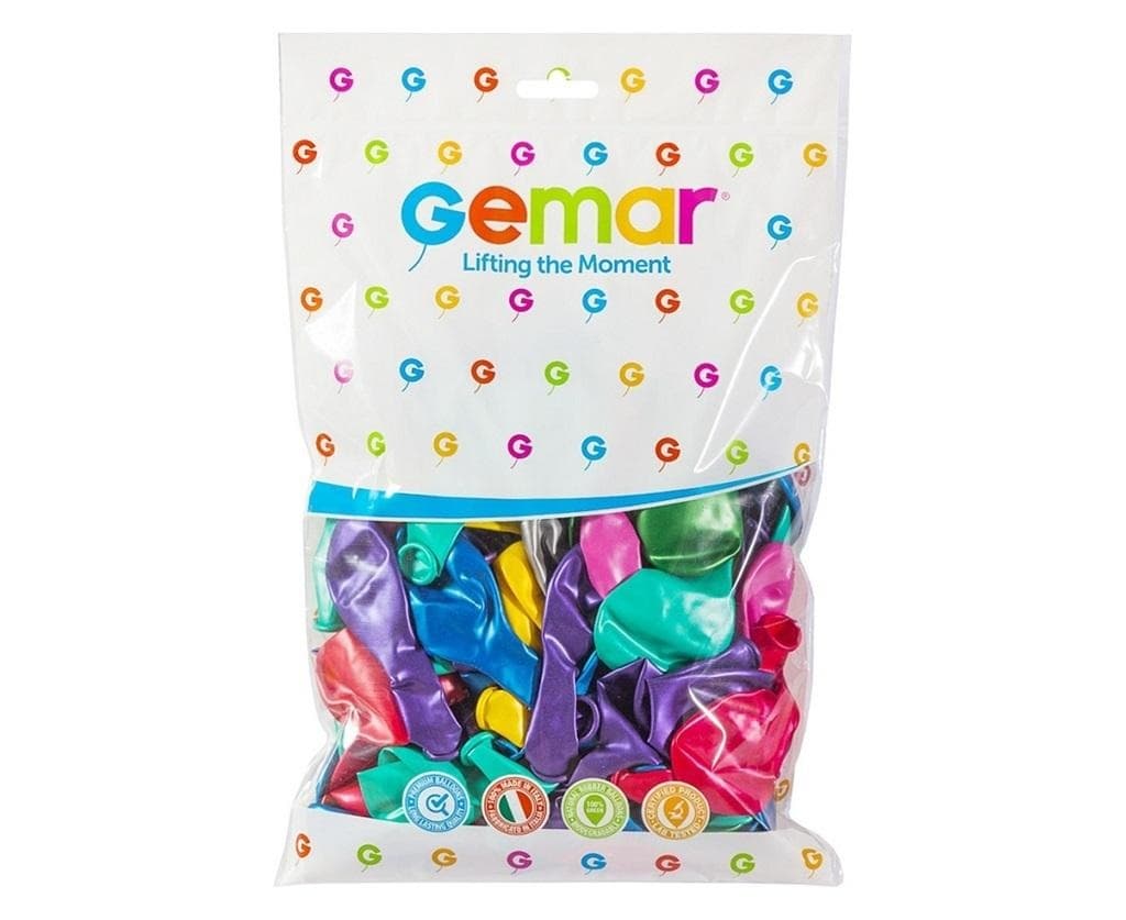 Balony metaliczne 25cm mix kolorów 100 szt.