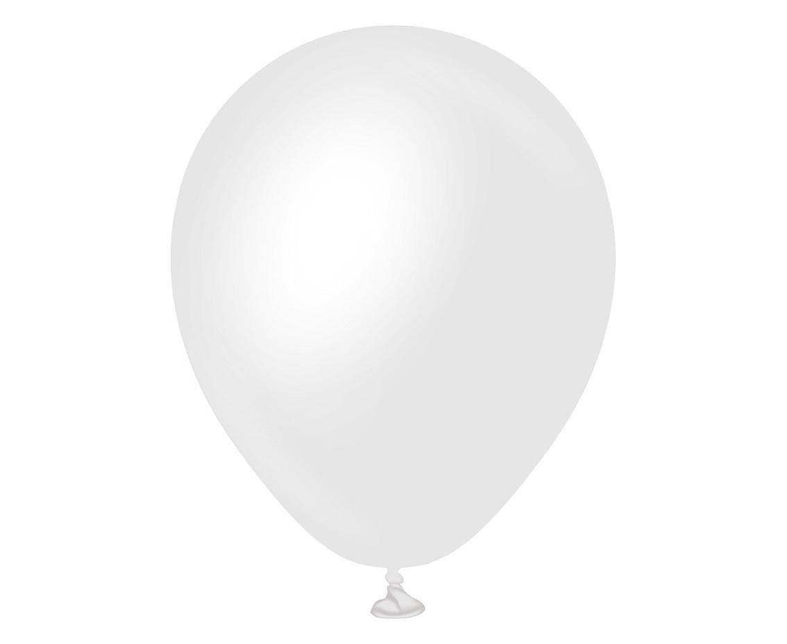 Balony satynowe Opaque Snow White 13 cm 50 sztuk