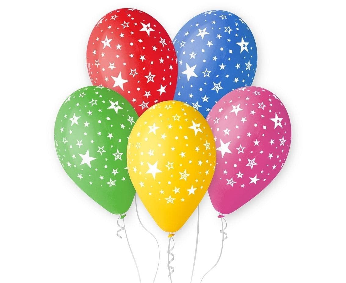 Balony gwiazdki 30 cm 5 sztuk