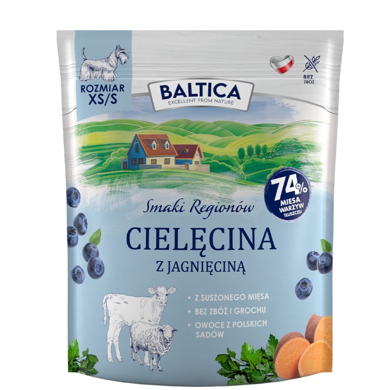 Baltica Smaki Regionów Cielęcina z Jagnięciną Karma dla psów ras małych