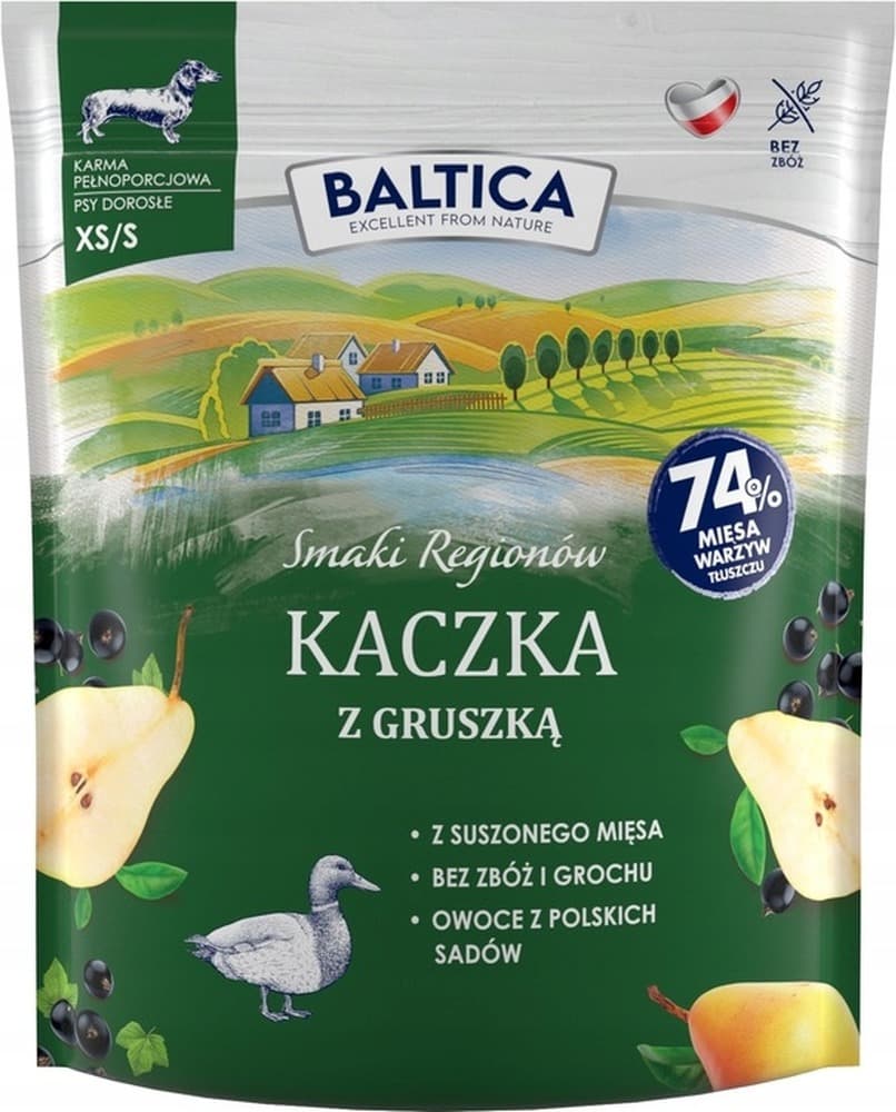 Baltica Smaki Regionów Kaczka z gruszką Karma dla psa XS/S 1 kg