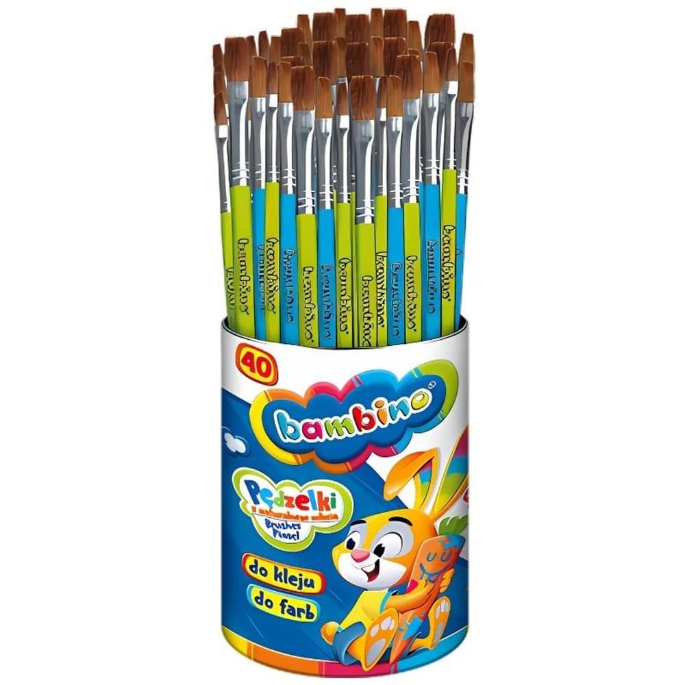 Bambino Pędzelki Szkolne 40 sztuk