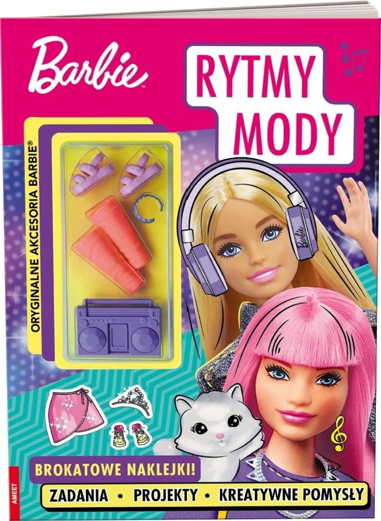 Barbie Książka Rytmy Mody z Naklejkami i Zadaniami