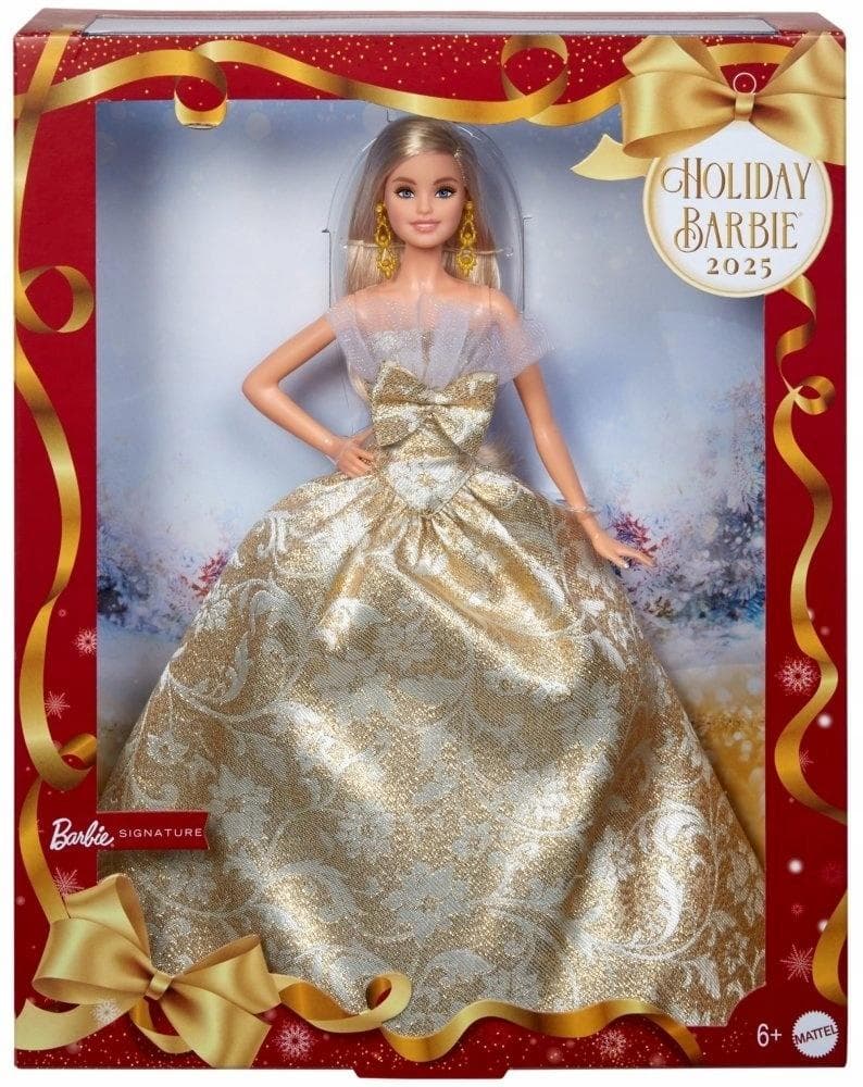 Mattel Lalka Kolekcjonerska Barbie Świąteczna Blondynka