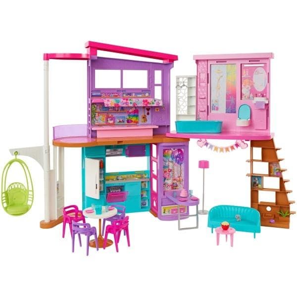 Barbie Wakacyjny domek dla lalek 107 cm 6 pomieszczeń