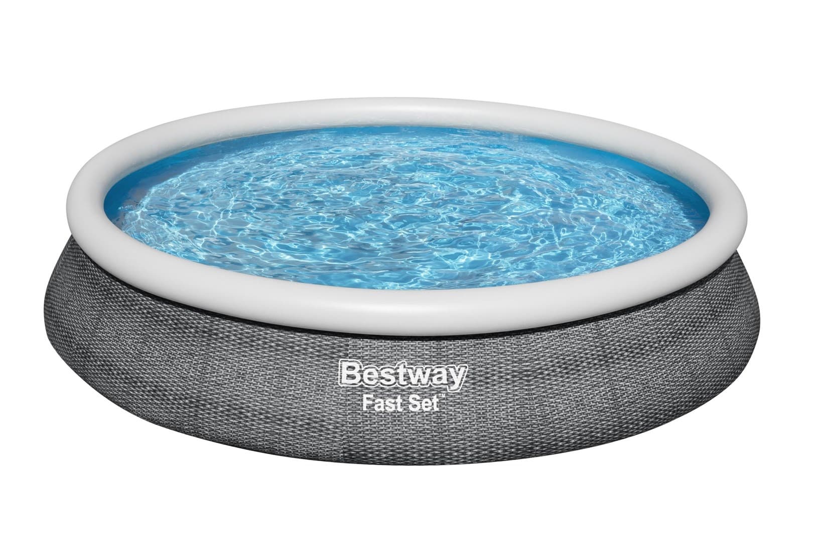 Basen zewnętrzny Bestway Fast Set 57313, okrągły, 9677 l, szary
