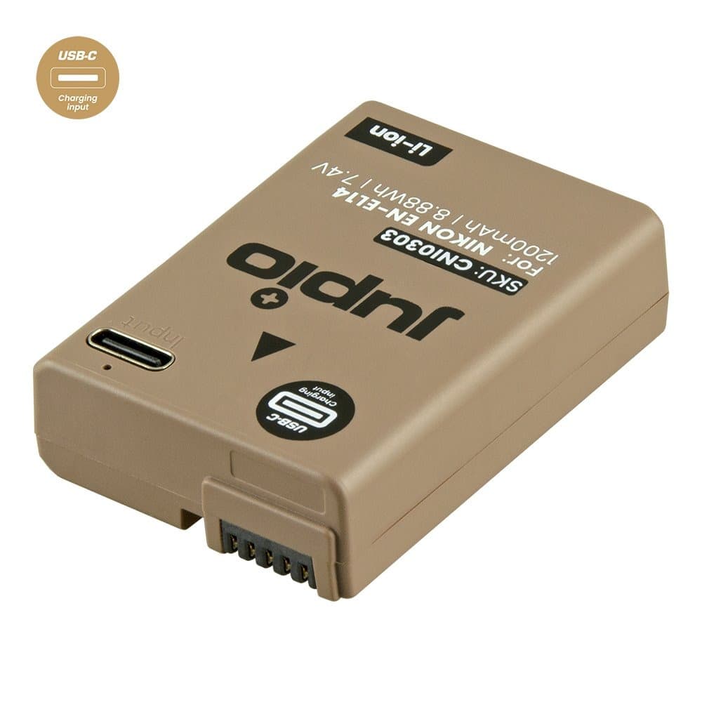 Bateria Jupio EN-EL14A *ULTRA C* 1200mAh z wejściem USB-C do ładowania