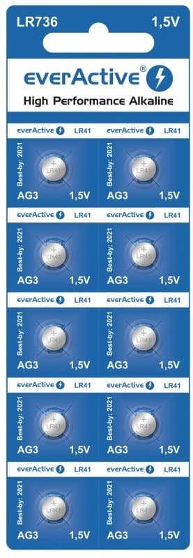 Baterie alkaliczne EVERACTIVE LR41/LR736 G3 10 sztuk
