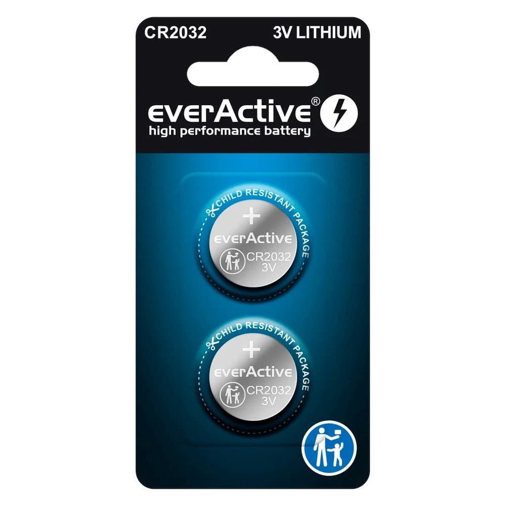 Baterie litowe EVERACTIVE CR2032 3V - 2 sztuki w blistrze