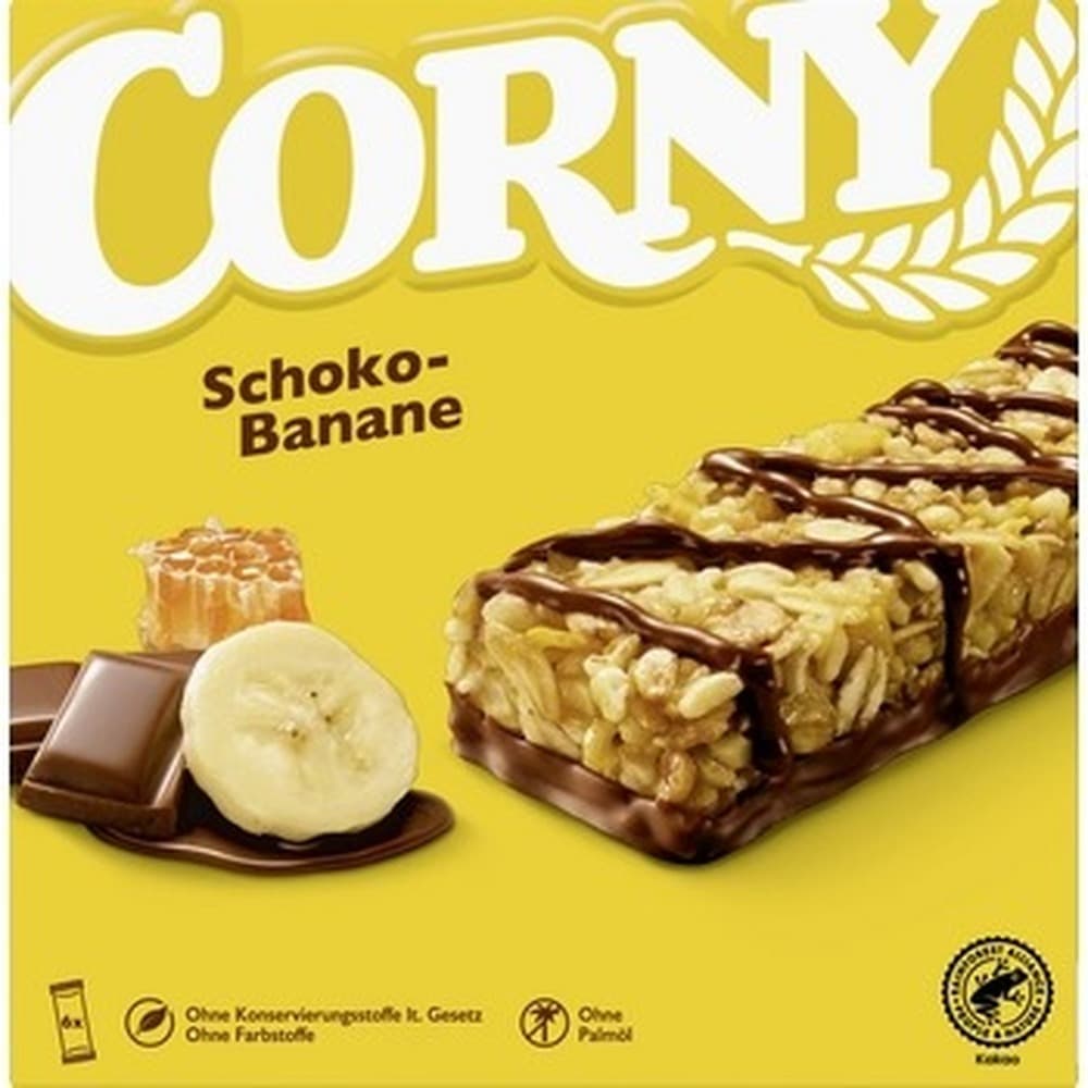 Baton zbożowy Corny z czekoladą mleczną i bananem 6 x 25 g