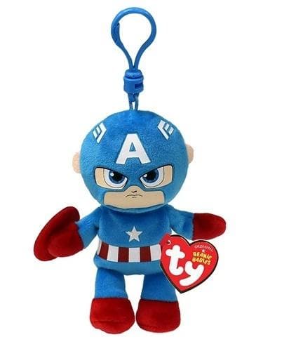 Maskotka Beanie Babies Marvel Kapitan Ameryka 8,5 cm