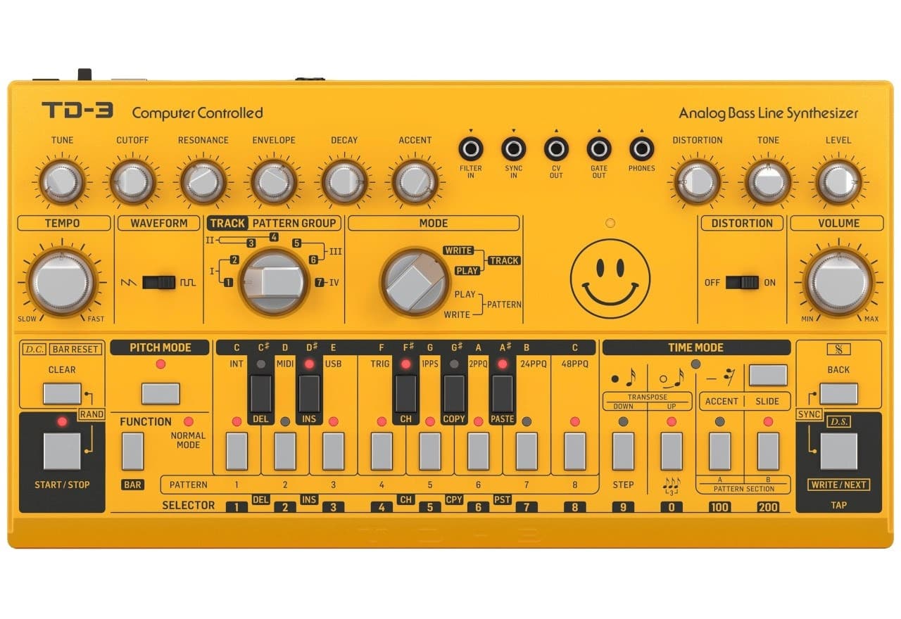 Behringer TD-3-AM żółty syntezator basowy