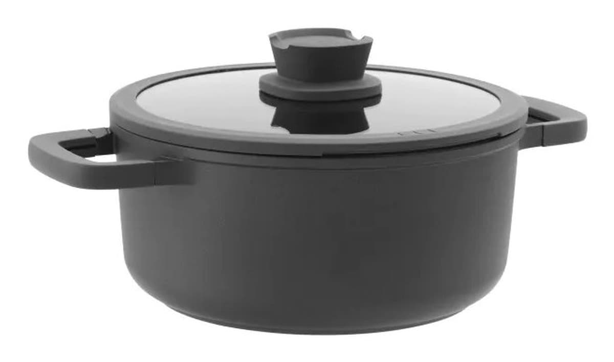 BergHOFF Garnek do zupy 4,4 l Czarny - Aluminium, Szkło, Silikon