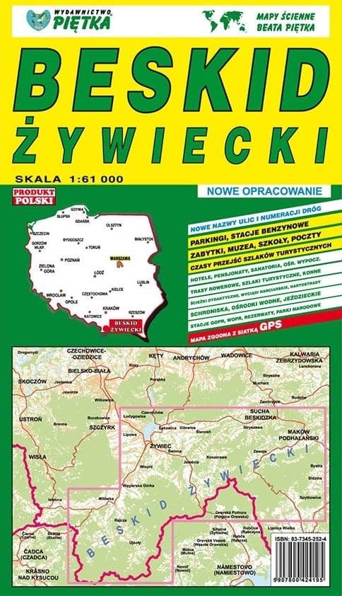 Mapa turystyczna Beskid Żywiecki 1:61 000