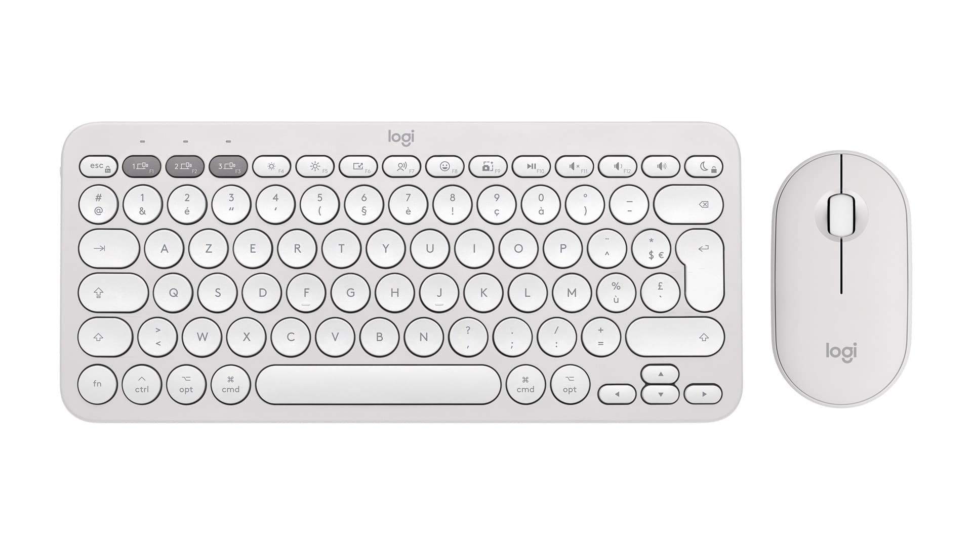 Bezprzewodowy zestaw klawiatura i mysz Logitech Pebble 2 Combo biały