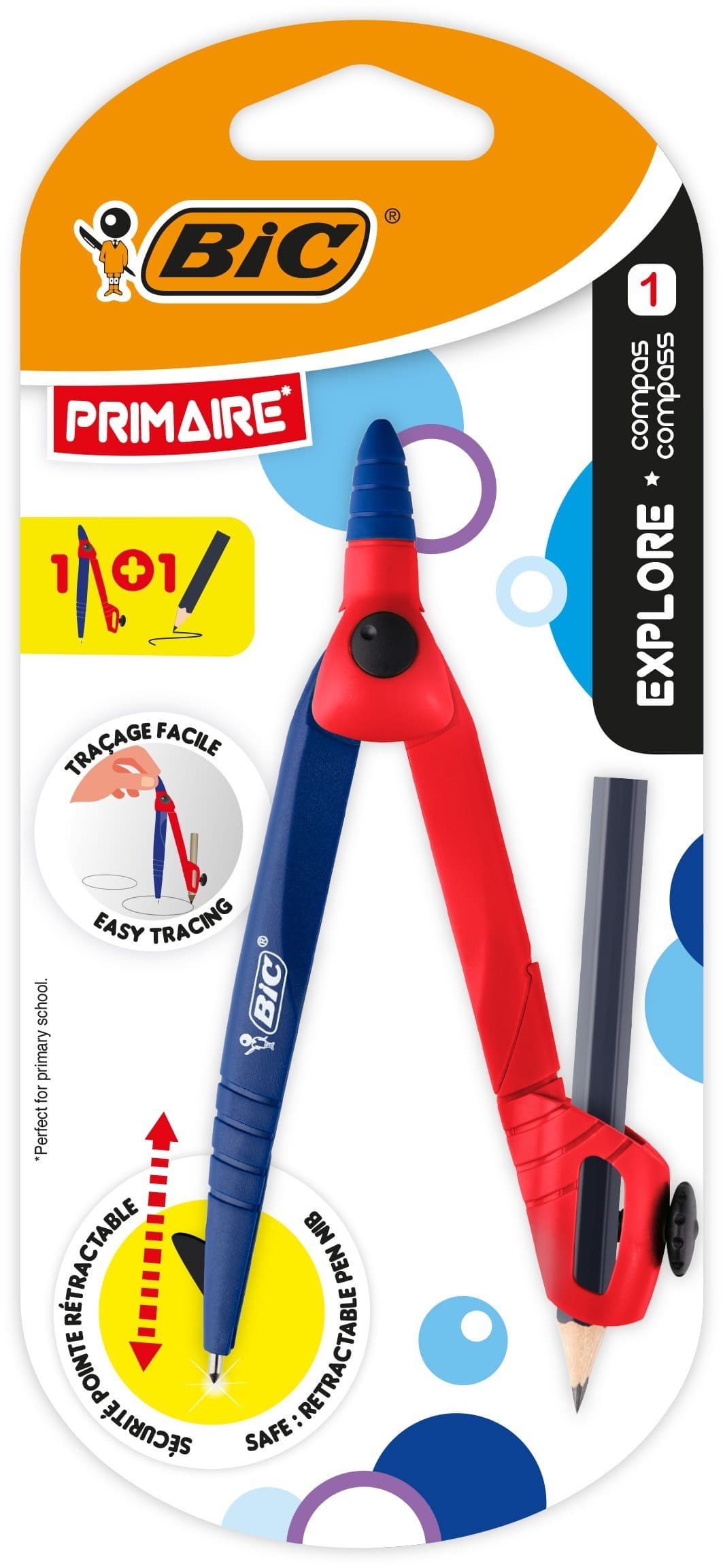 BIC Explore cyrkiel z ołówkiem 1 sztuka mix