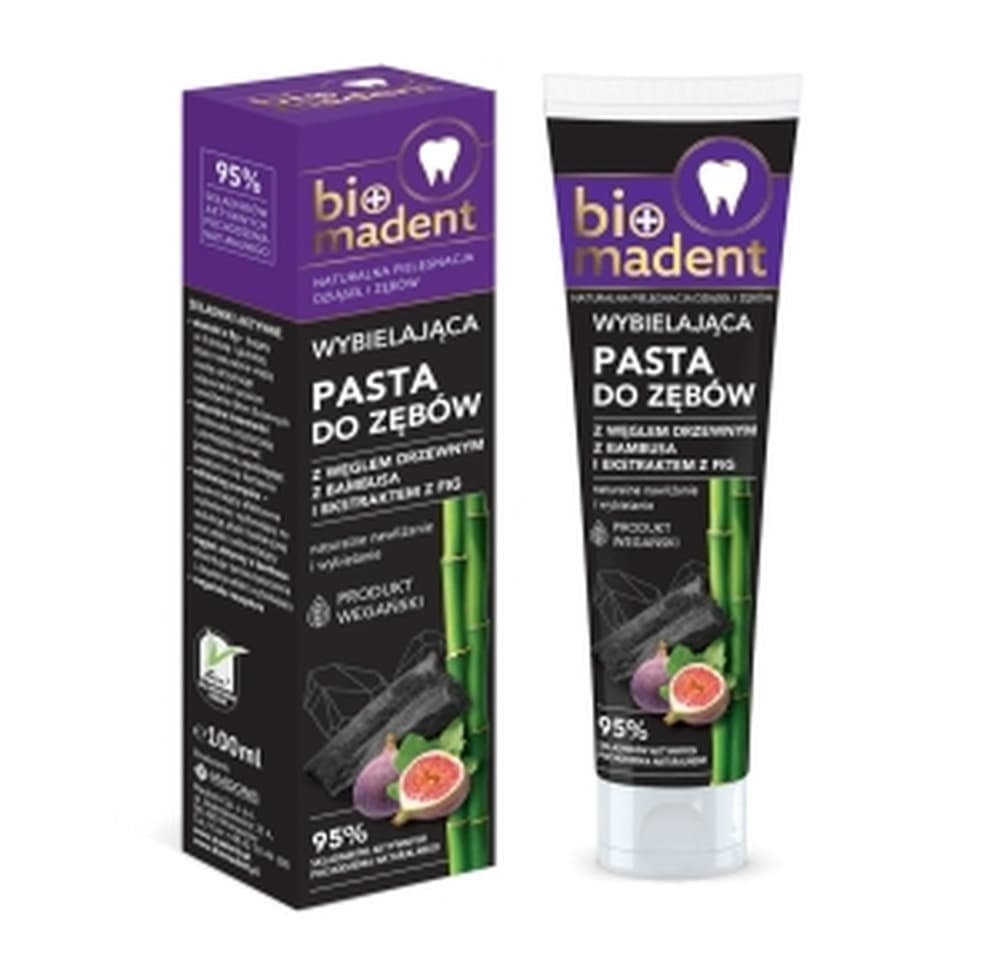 Bio Madenpas Pasta do zębów wybielająca z węglem i figą 100 ml