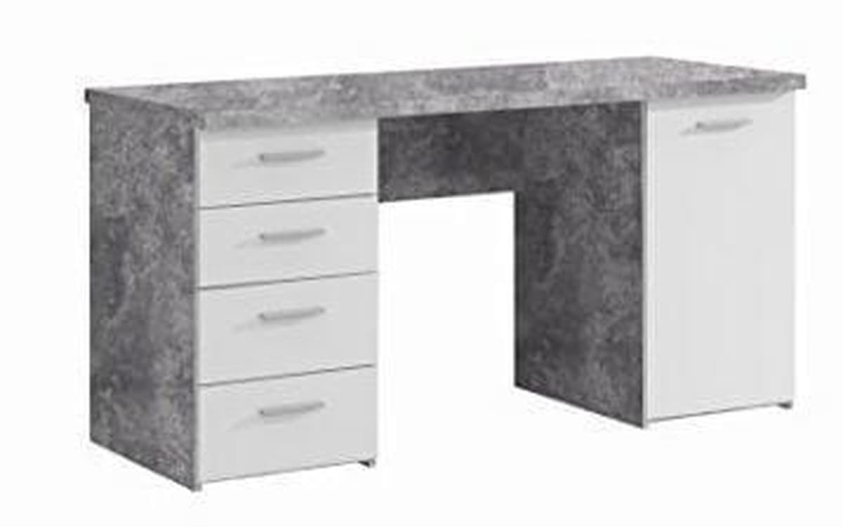 Biurko betonowe efekt betonu białe MT926-C264 wymiary 110x50x75 cm