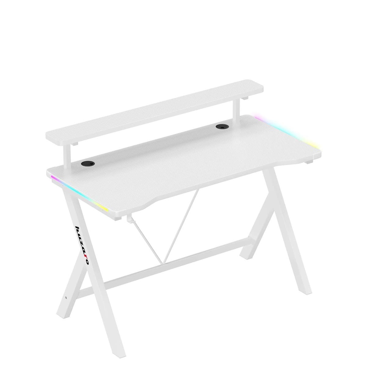 Biurko gamingowe Huzaro Hero 1.9 RGB Białe
