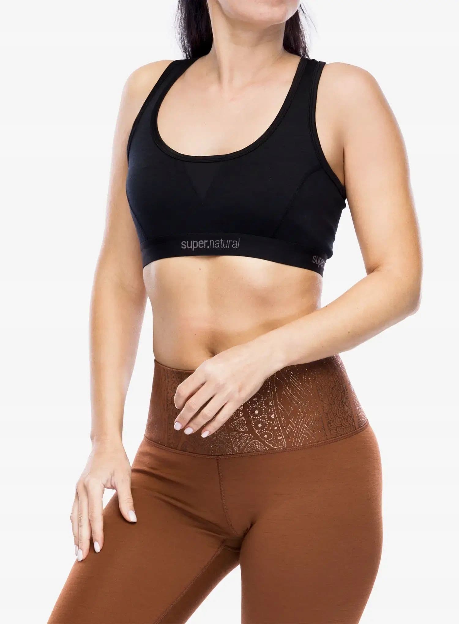 Biustonosz sportowy Super.natural Tundra220 Semplice Bra - jet black