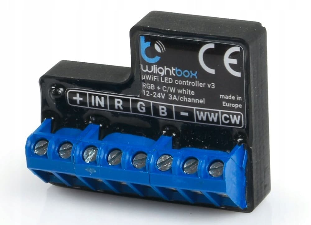 BLEBOX wLightBox v3 moduł I/O WiFi, wejście binarne, wyjście LED RGBW/CCT
