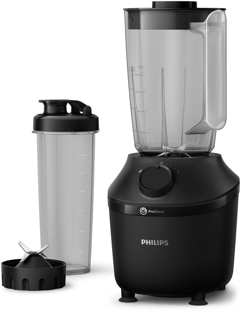 Blender kielichowy 450 W 1 litr czarny obrotowy